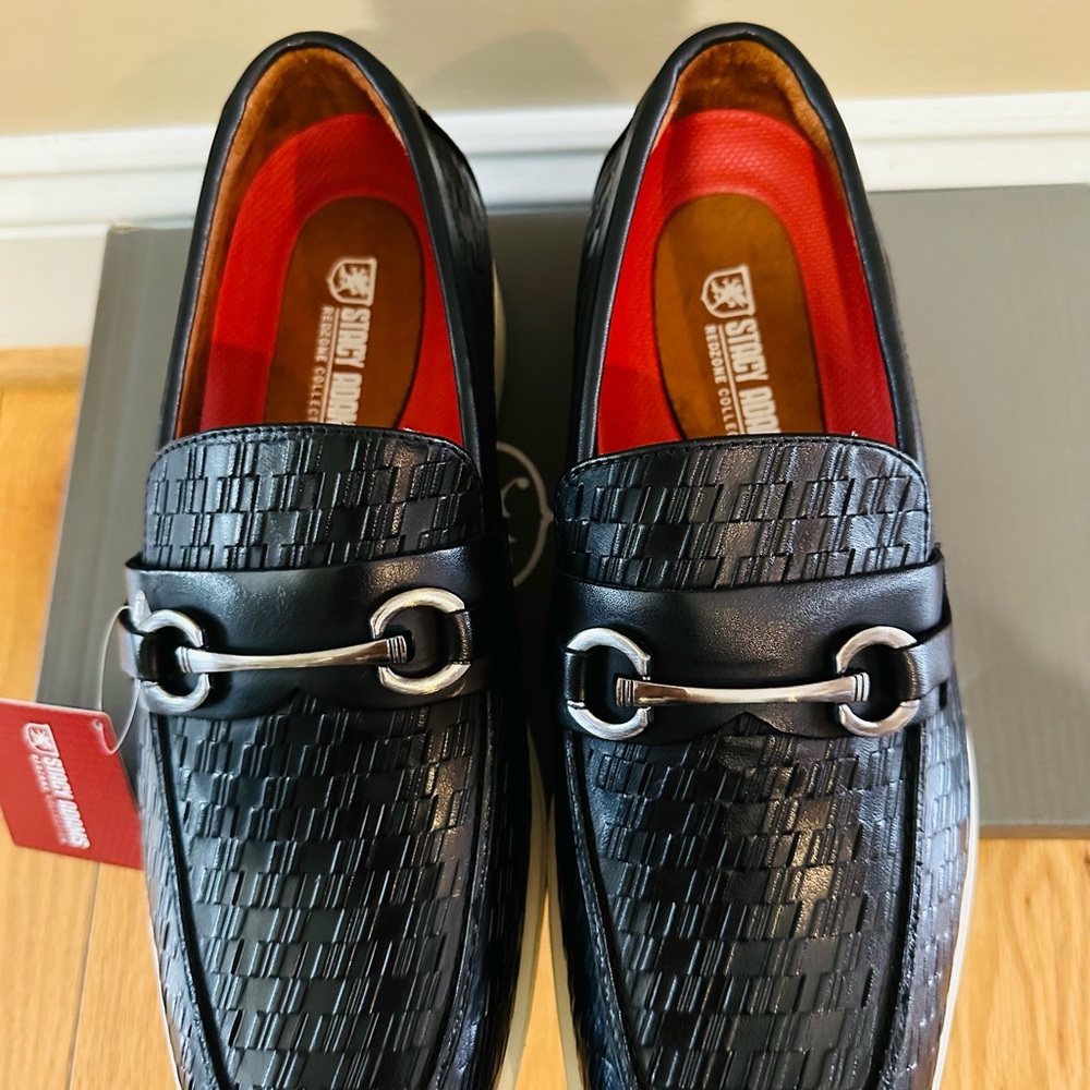 Stacy Adams Shoes Men Sz#8.5M Salyer Black Slip On - Picture 6 of 8
